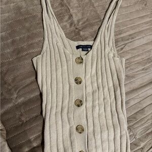 American Eagle Outfitters Cream Knit Button Camisole